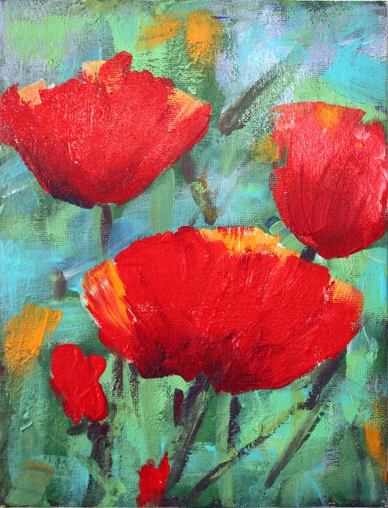 Poppy morning / Original Painting