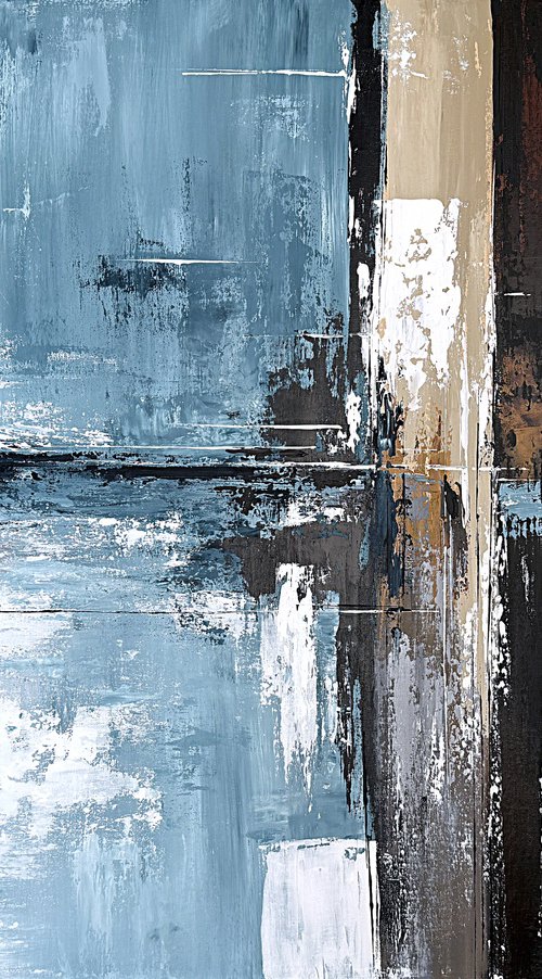 Azure Divide in Neutral Tones by Tatiana Malinovscaia