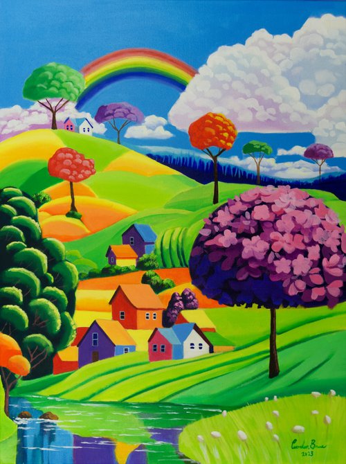 Whimsical Greenscape Harmony by Gordon Bruce