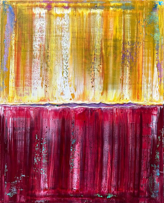 "Look On The Bright Side" - Original PMS Oil Painting On Canvas - 16 x 20 inches