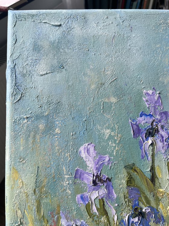 Among Irises and Zinnias