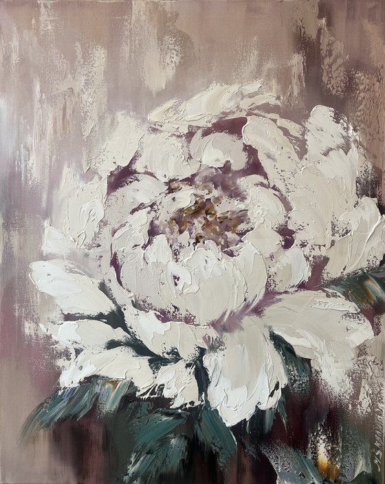 Large white peony