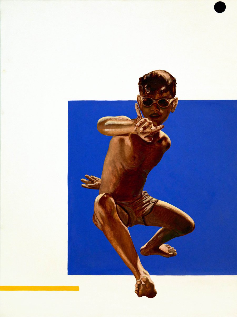 Golden boy on blue Limited edition of 10 by Anastassia Markovskaya