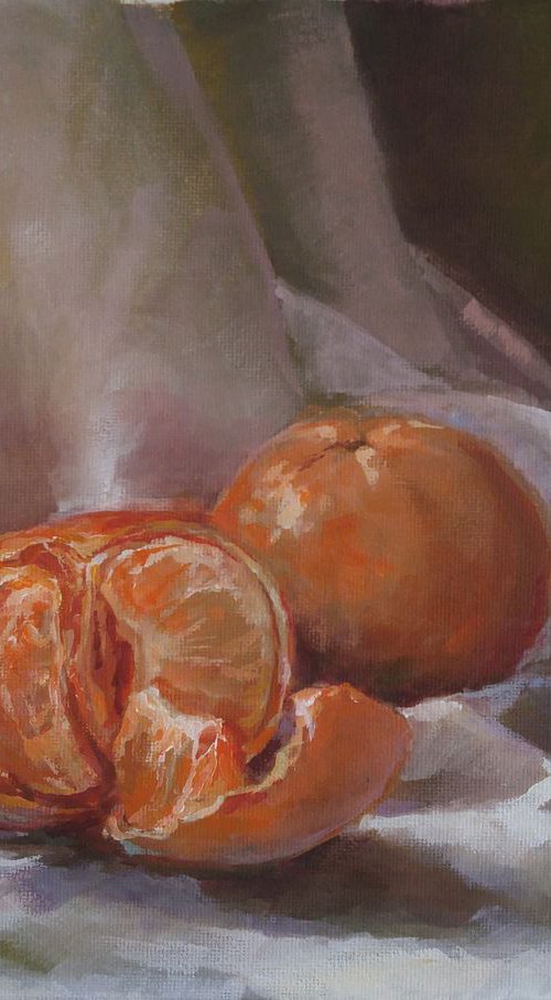 Two mandarines (9x12x0.7'') by Alexander Koltakov
