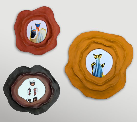 Three fishes with frames