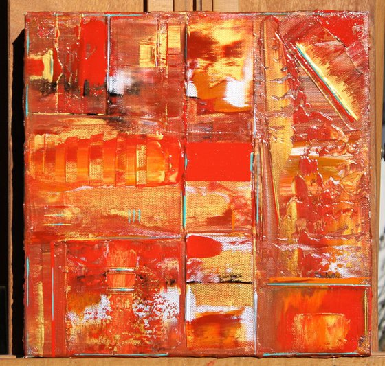 Little Primitive Red Abstract Expression