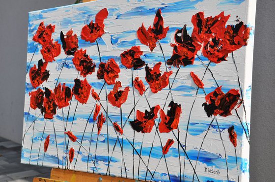 Red Poppies 1 90x50cm