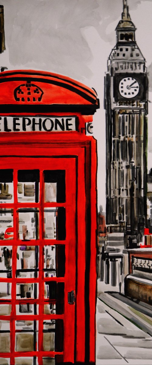 London Street / 70 x 50 cm by Alexandra Djokic