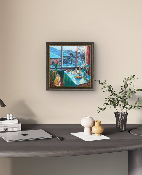 Cozy Winter Window View