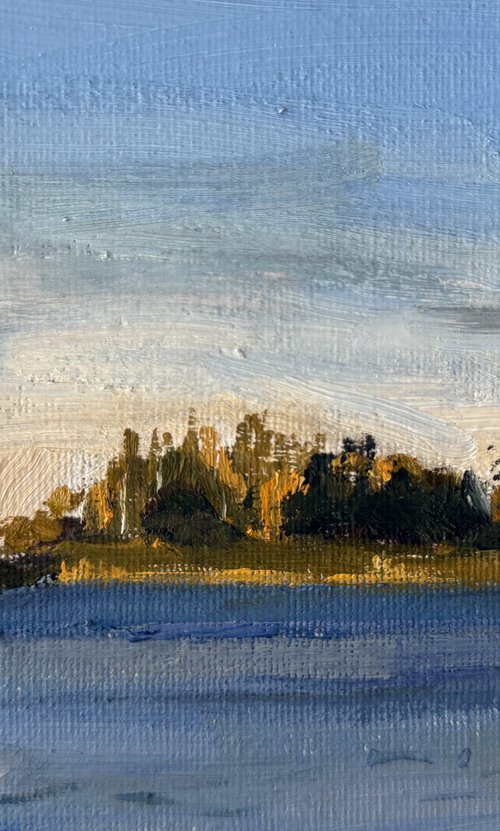 Eveening lake by Kate Sosonna