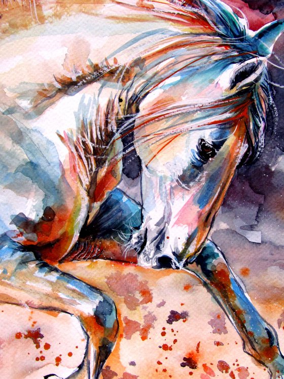 Running horse