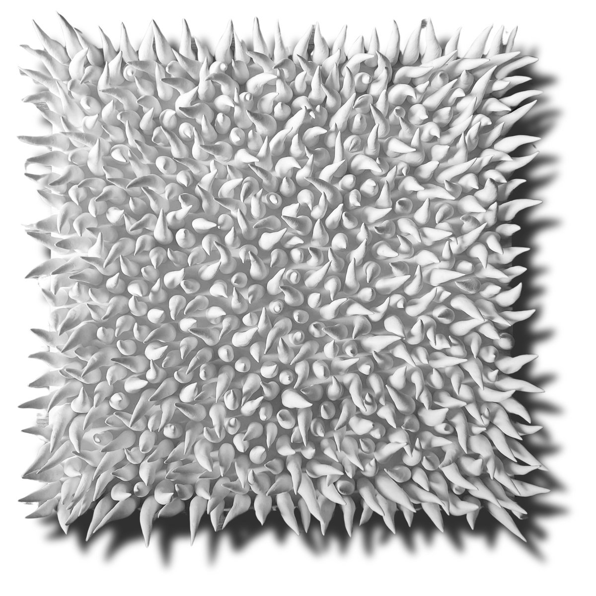 Abstract Clay Sculpture By Natasha Kanevski, 21 X 21", The Desire To Be In Control #12, Original Artwork