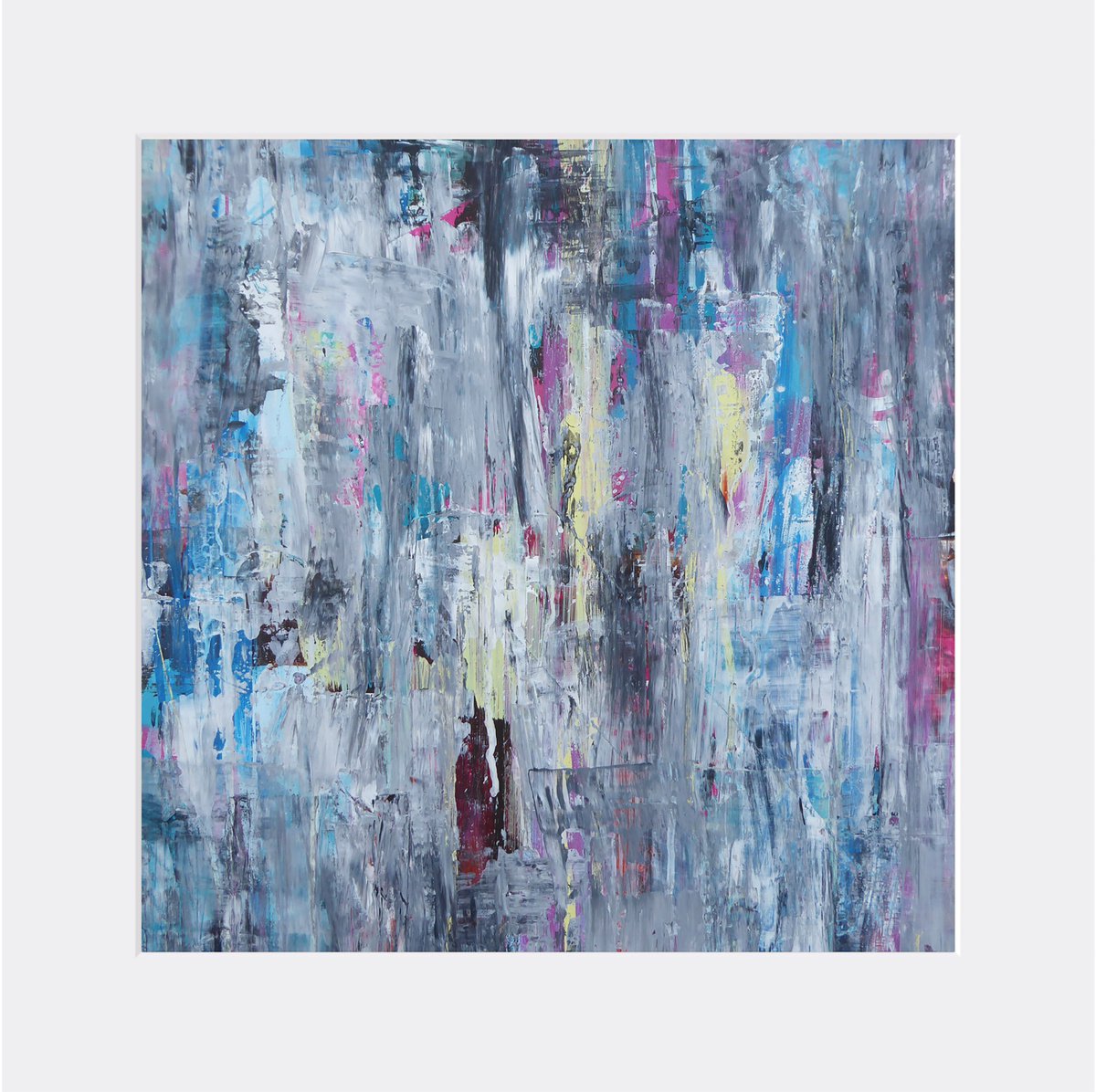 Abstract Painting By The Most Active, 17 X 17", Keep Me Lifted, Original Artwork