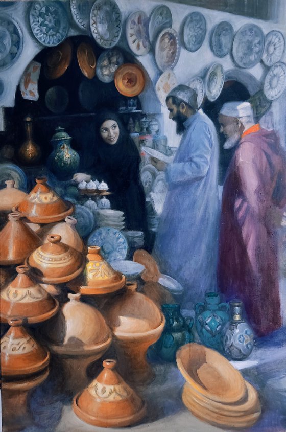 Morocco. Pottery Shop