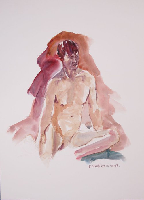 Seated male nude by Rory O’Neill