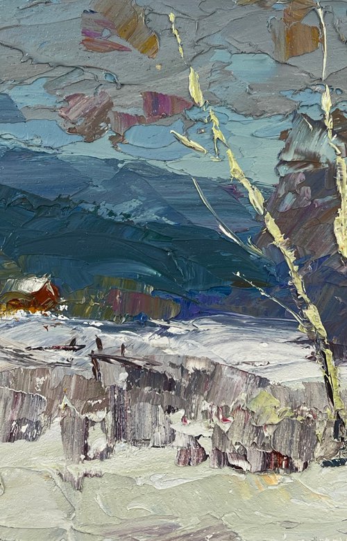 The Village Was Covered in Winter by Boris Serdyuk