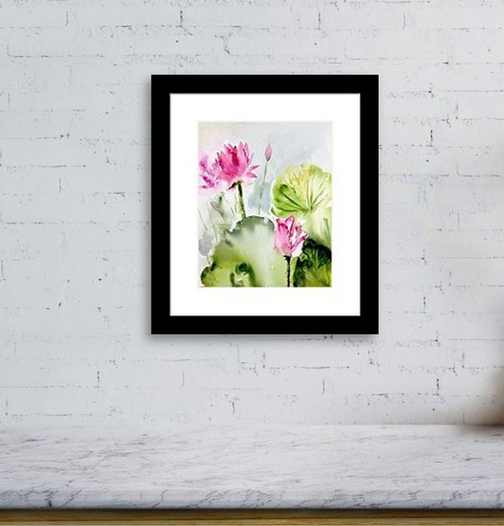 Waterlilies Lotus Painting Limited Edition Print