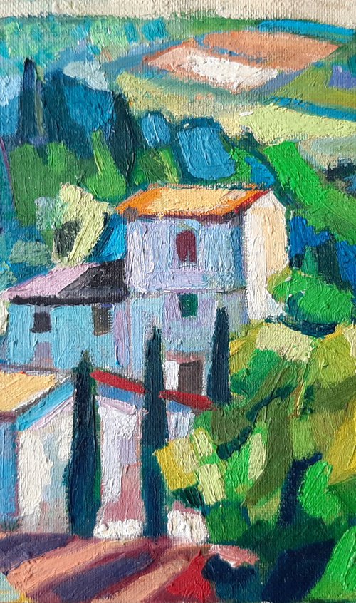 Tuscany, miniature, 16x11 cm by Maja Đokić Mihajlović