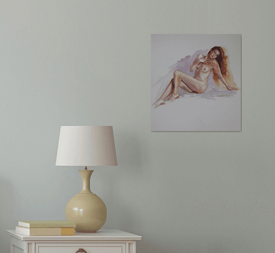 Seated female nude