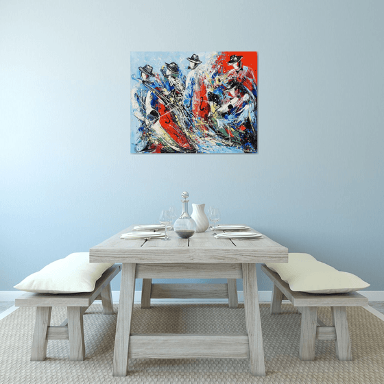 Jazz Band on Canvas