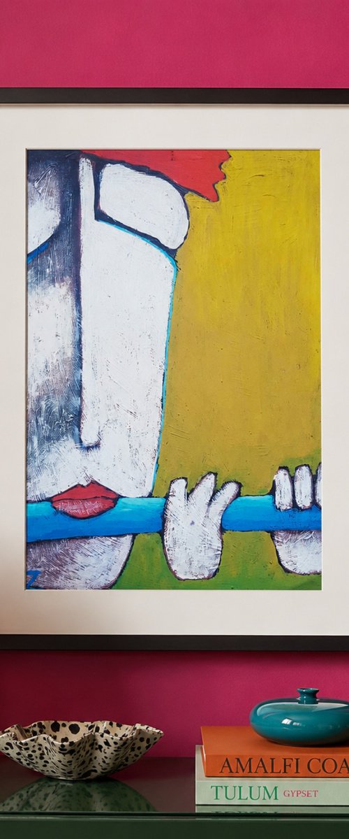 Fluit Misiek XII  (30cm x 42cm x 0.1cm) by Zhana Viel