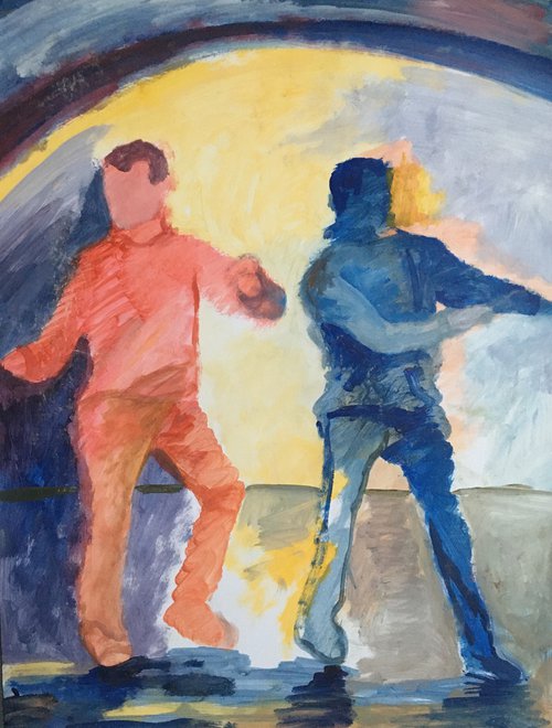 dancing workers by René Goorman