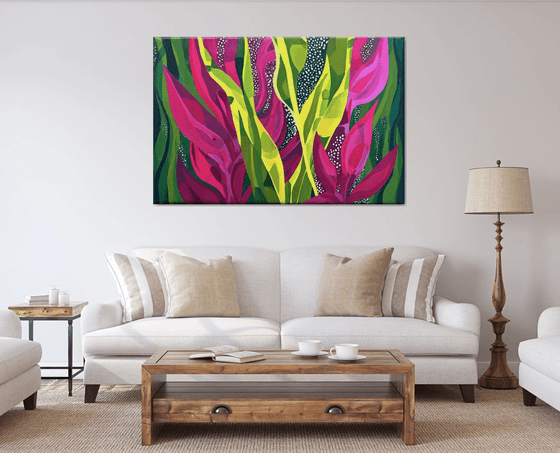 Tropical Leaves Dance #8 flower abstraction