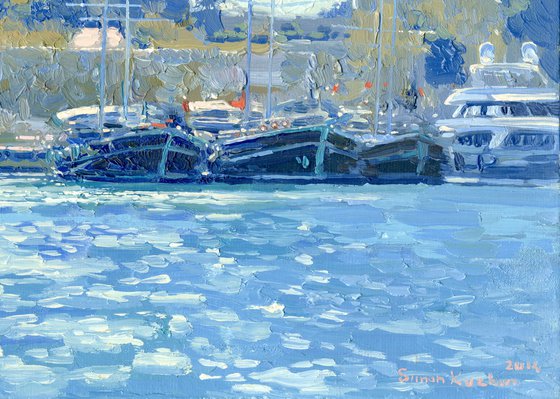 Yachts in the port of Mandraki