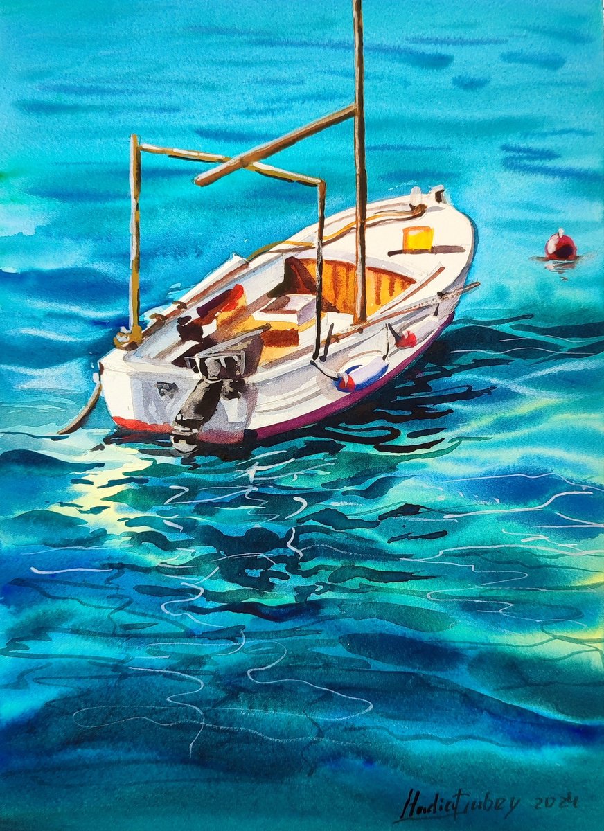 Boat . Original artwork by Nadiia Dubei