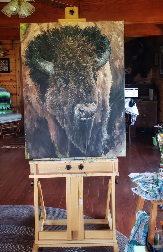 Wildlife - Buffalo - Bison - "Prairie Sentinel"