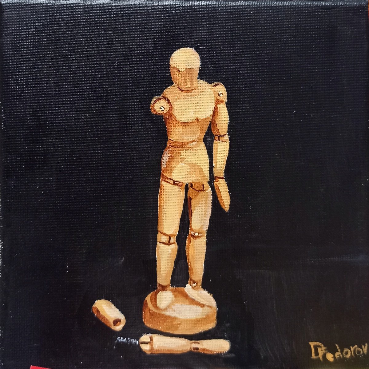 Still life with wooden figure by Dmitry Fedorov