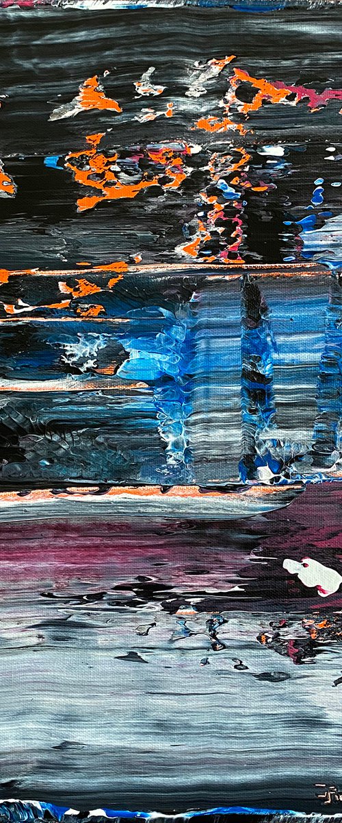 "Lust In Lilac" - Original PMS Abstract Acrylic Painting On Canvas - 16" x 16" by Preston M. Smith (PMS)