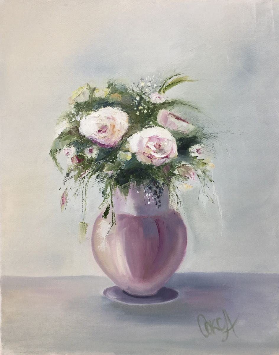 Flowers in a vase by Oksana (Oxygen draught) Okulskaya