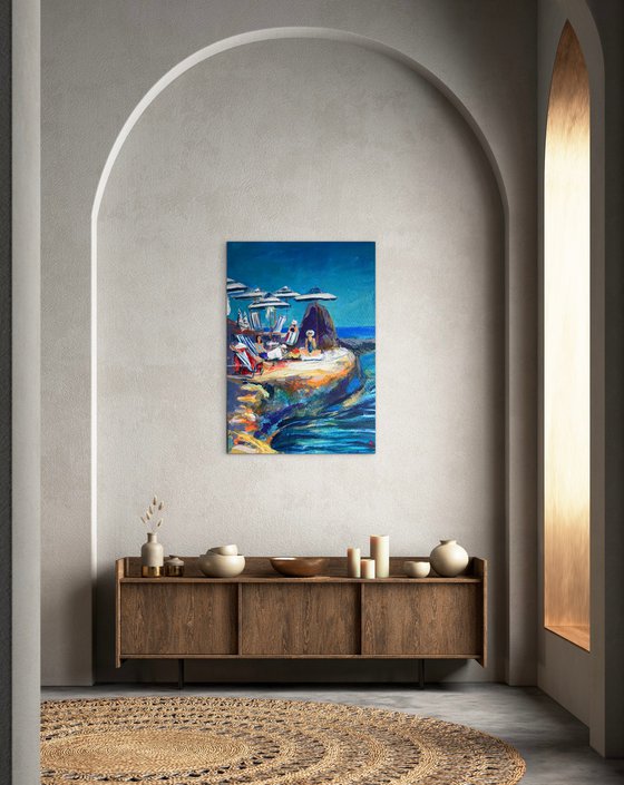 Sunlit Retreat by the Sea