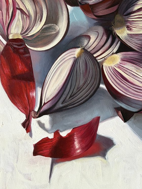 Onions. Vegetables still life