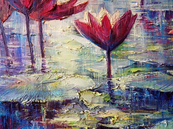 "Water Lilies" original artwork by Artem Grunyka