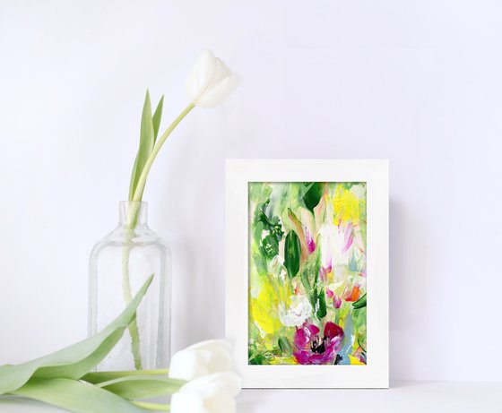 Floral Jubilee 29 - Framed Floral Painting by Kathy Morton Stanion