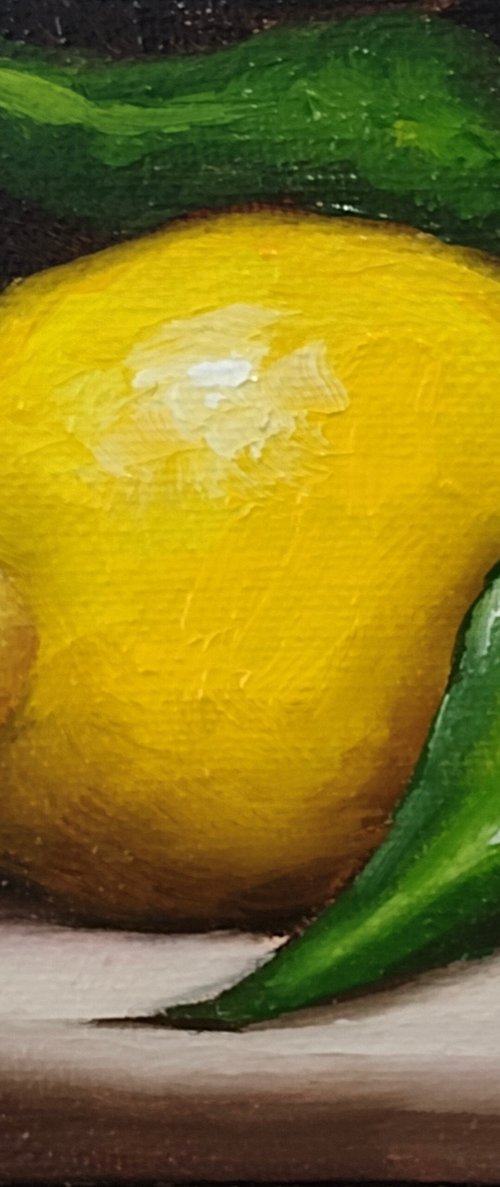 Little lemon still life by Jane Palmer Art