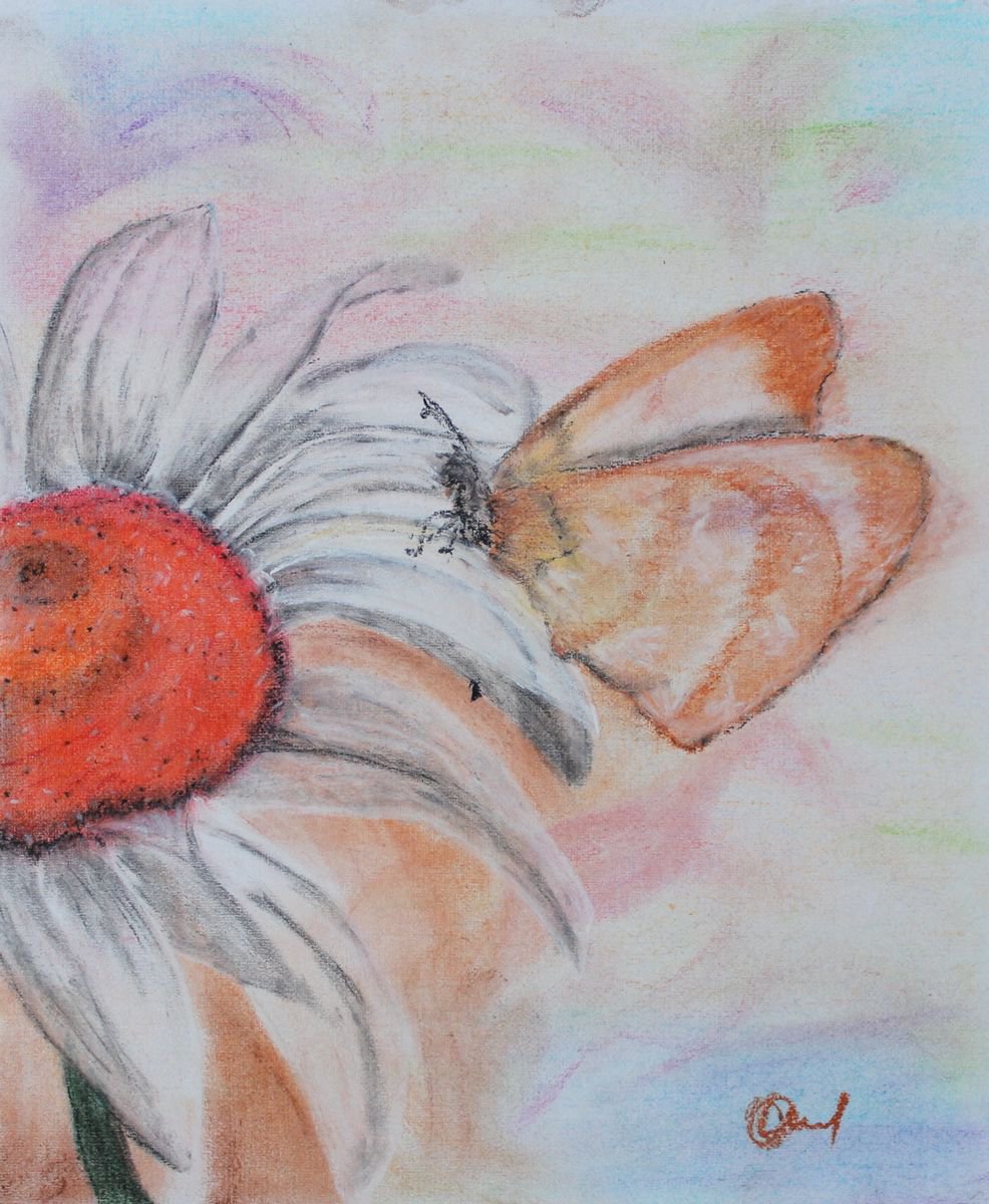 Flower and butterfly by Olga Sennikova
