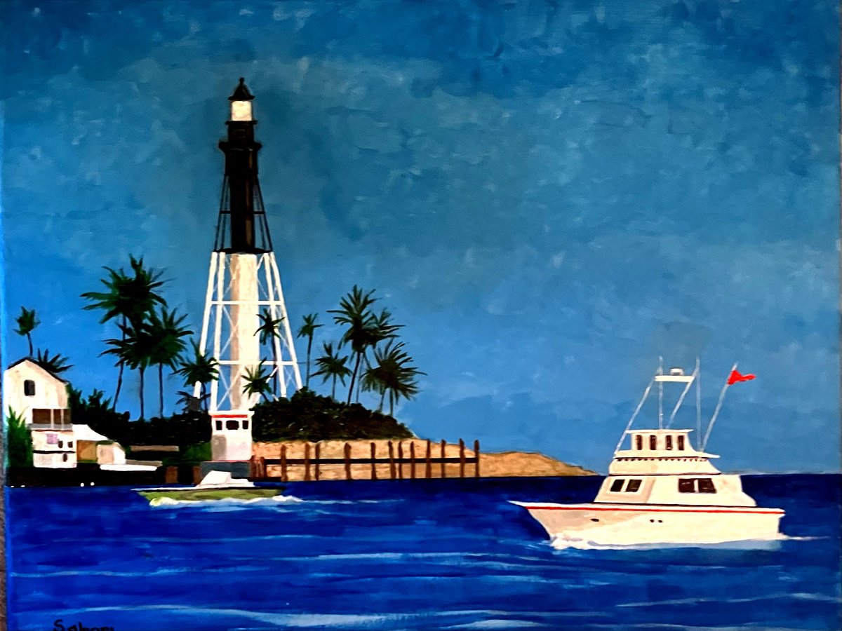 Impressionistic Landscape Acrylic Painting By Andrew Sabori, 20 X 16, The Inlet, Original Artwork