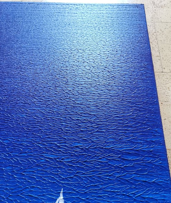 Blue ocean", n.27 - textured painting
