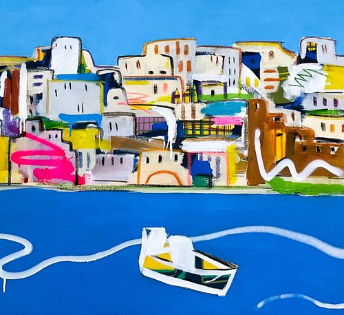 Procida  Italy 180 X 70 CM / 70,86 Х 27,55 INCH by V. Lishko