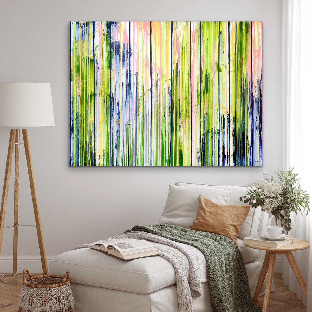 Abstract Acrylic Painting By Carla Sa Fernandes, 47 X 35, The Emotional Creation #335, Original Artwork