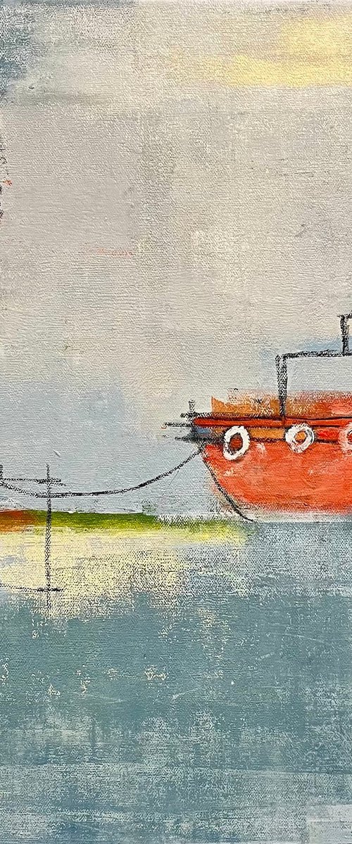 Little Red Tug by Shellie  Garber