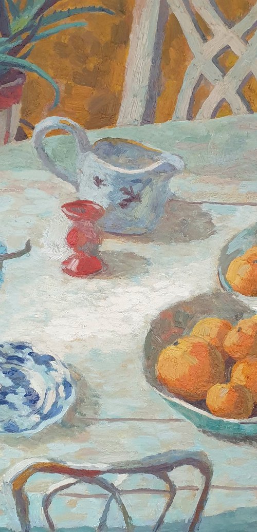 Still life with tangerines by Vladislava Vorobyeva