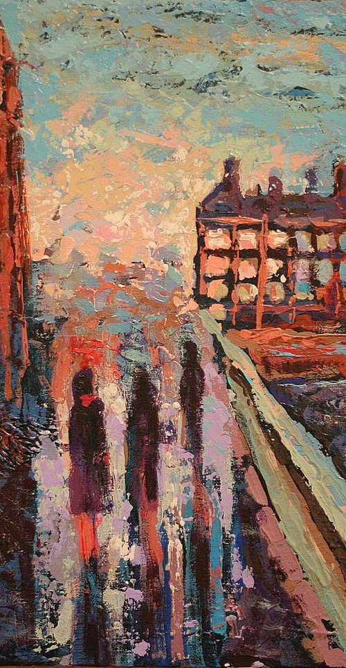 Three girls in London by Ilshat Nayilovich