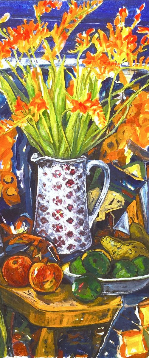 Pears Limes Apples with orange by Patricia Clements