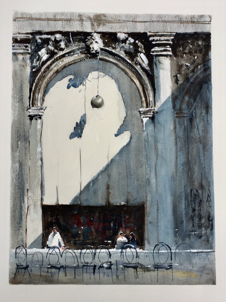 Impressionistic Giclee Print , The Last Customers Of The Day..... By Paul Mitchell, 14 X 20, Artwork For Sale On Artfinder