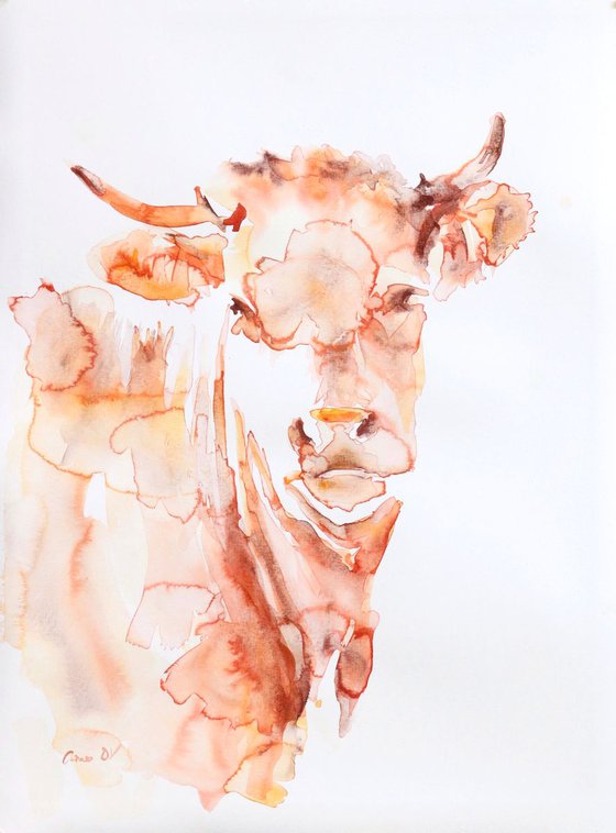Cow painting “Bullseye”