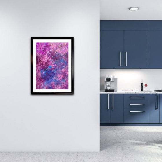 Bouquet in a blue vase